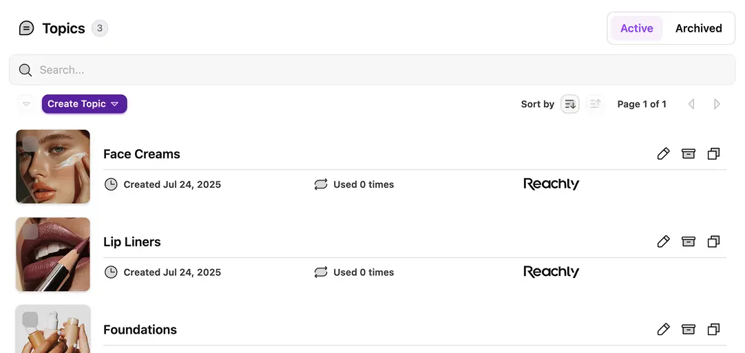 screenshot of content manager